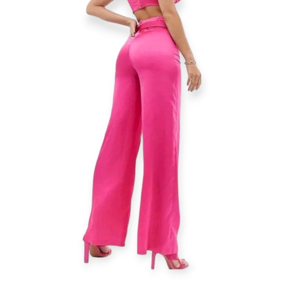 House of Harlow 1960 Pants - NWT House of Harlow 1960 Magenta High Waist Wide Leg Sateen Trouser Pant